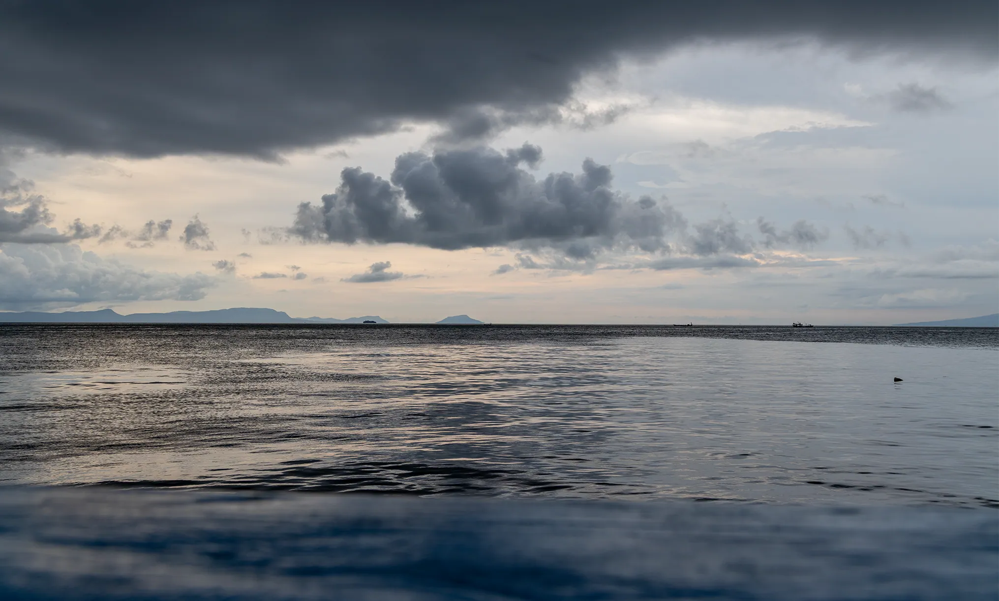 Storm clouds over the sea